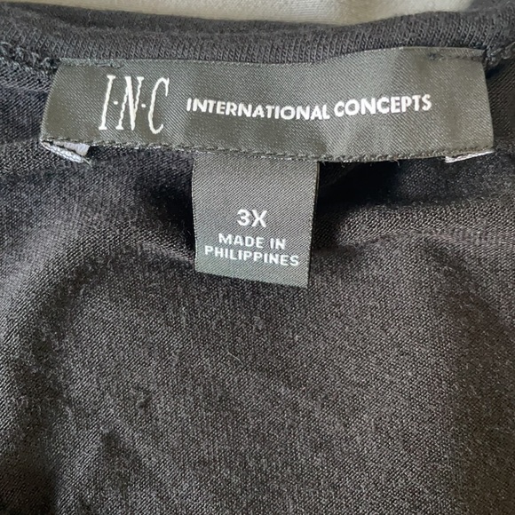 Inc International Concepts Black Twist Front Top - Picture 7 of 9